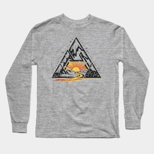 mountains over sunset Long Sleeve T-Shirt